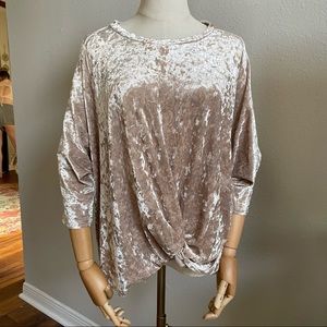 Velvet Mock Tie Shirt